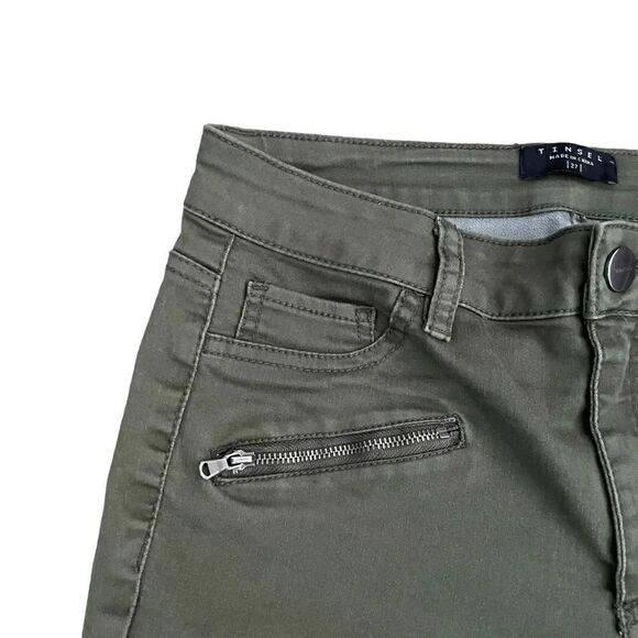 Tinsel Olive Green Skinny Pockets Women’s Cotton Blend  Jeans SZ 27 #1012 - Picture 5 of 13
